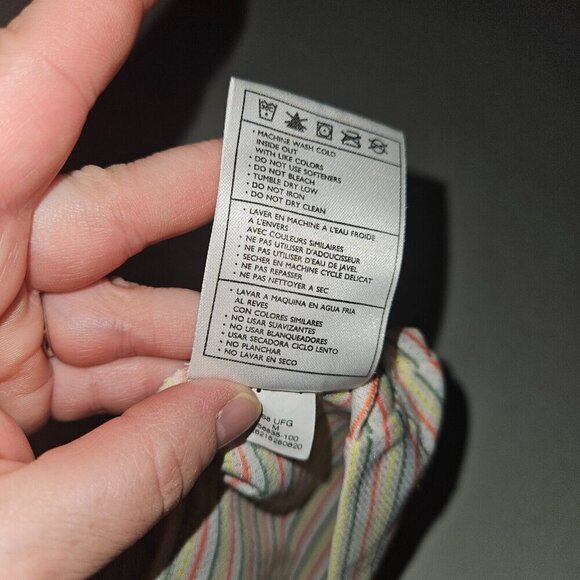 NIKE Golf Dri-Fit Womens Polo Shirt Size Medium 8-10 Striped Green Yellow White - Picture 9 of 10